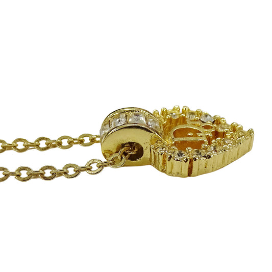 Dior ディオール ネックレス ラインストーン ゴールド レディース 【中古】