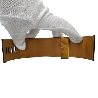 HERMES エルメス バングル コリエド シアン カーフ ブラック ゴールド金具 XS レディース 【中古】