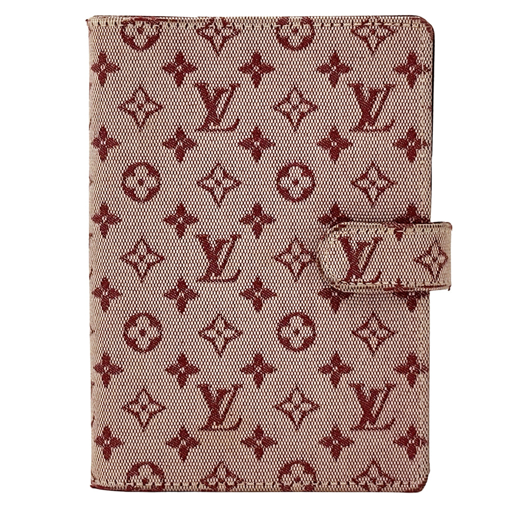 LOUIS VUITTON ルイ・ヴィトン アジェンダPM 手帳カバー モノグラム ミニ チェリー レッド R20912 キャンバス レディース メンズ 【中古】