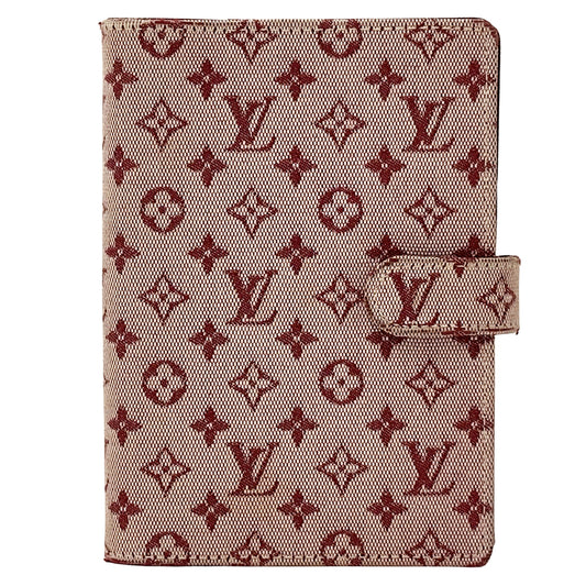 LOUIS VUITTON ルイ・ヴィトン アジェンダPM 手帳カバー モノグラム ミニ チェリー レッド R20912 キャンバス レディース メンズ 【中古】