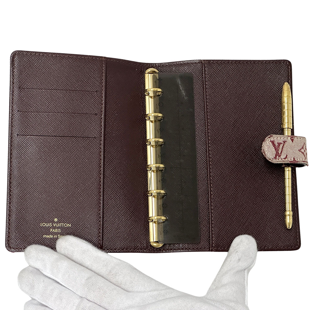 LOUIS VUITTON ルイ・ヴィトン アジェンダPM 手帳カバー モノグラム ミニ チェリー レッド R20912 キャンバス レディース メンズ 【中古】