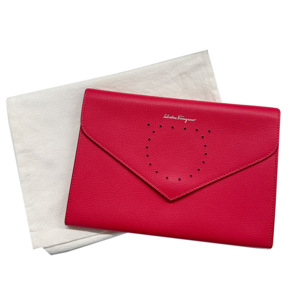 Ferragamo フェラガモ クラッチ・セカンドバッグ ピンク レザー レディース 【中古】