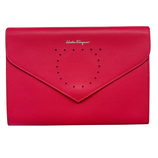 Ferragamo フェラガモ クラッチ・セカンドバッグ ピンク レザー レディース 【中古】