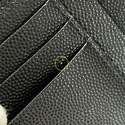 SAINT LAURENT サンローラン 三つ折り財布 ブラック ゴールド金具 403943 レザー レディース 【中古】