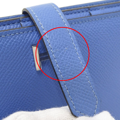 HERMES エルメス ベアン 長財布 ブルー ヴォーエプソン レディース 【中古】