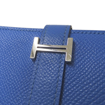 HERMES エルメス ベアン 長財布 ブルー ヴォーエプソン レディース 【中古】