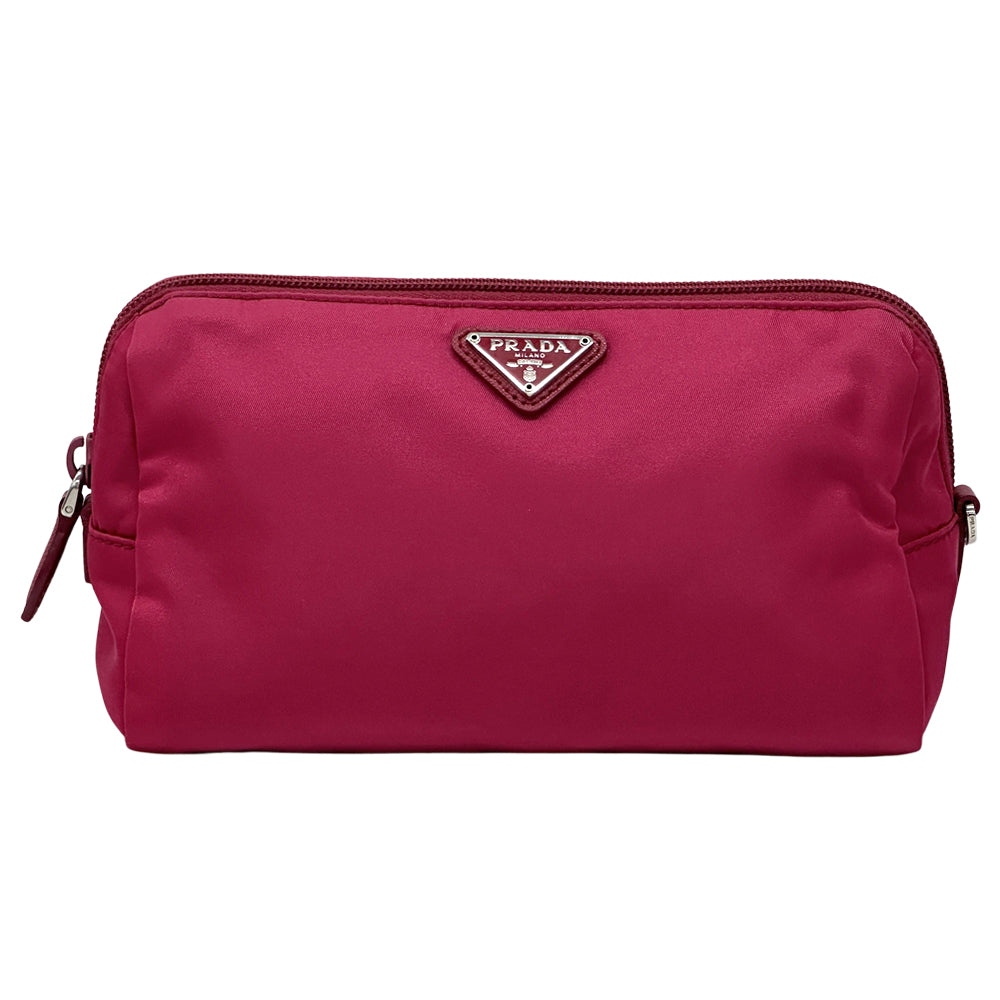 PRADA プラダ ポーチ ピンク ナイロン レディース 【中古】