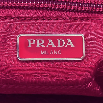PRADA プラダ ポーチ ピンク ナイロン レディース 【中古】