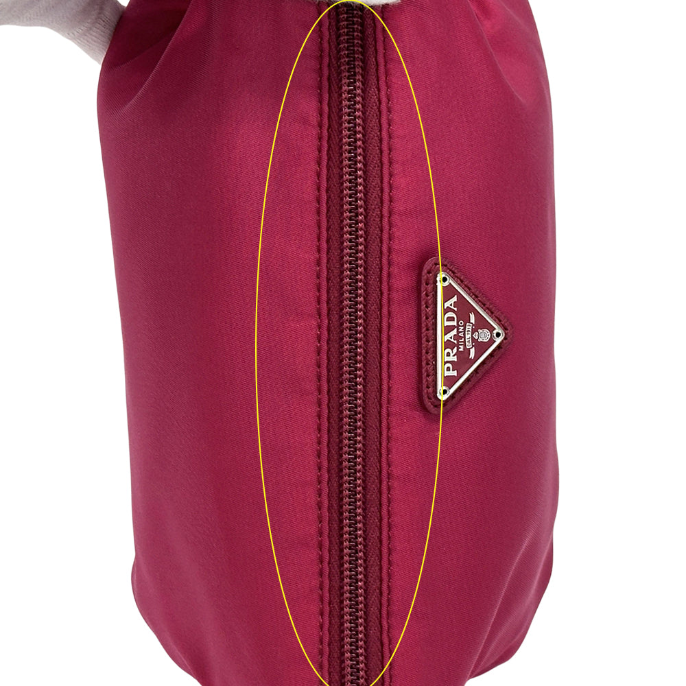 PRADA プラダ ポーチ ピンク ナイロン レディース 【中古】