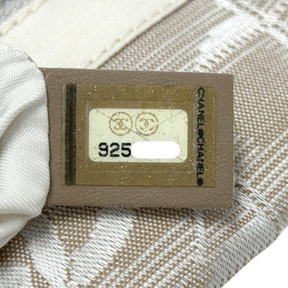 CHANEL シャネル トートバッグ ニュートラベル トートMM ベージュ シルバー金具 ナイロン レディース 【中古】