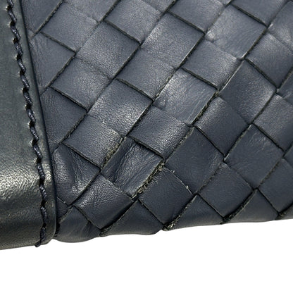 BOTTEGAVENETA ボッテガ・ヴェネタ クラッチ・セカンドバッグ イントレチャート ネイビー レザー メンズ 【中古】