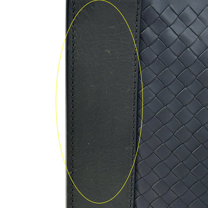 BOTTEGAVENETA ボッテガ・ヴェネタ クラッチ・セカンドバッグ イントレチャート ネイビー レザー メンズ 【中古】