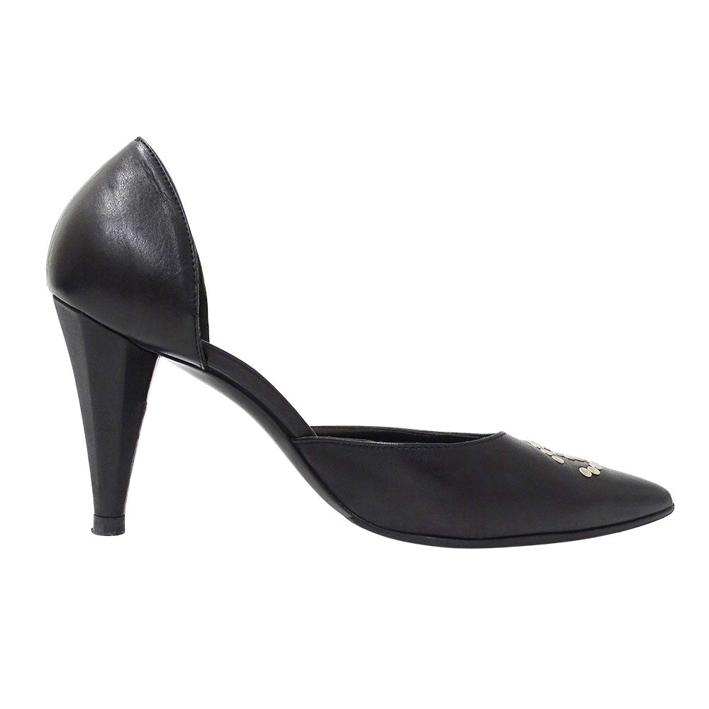 CHANEL シャネル パンプス ブラック レザー レディース 【中古】