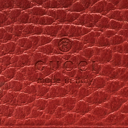 GUCCI グッチ ダブルG ミニウォレット 二つ折り財布 プチマーモント レッド 456126 レザー レディース メンズ 【中古】
