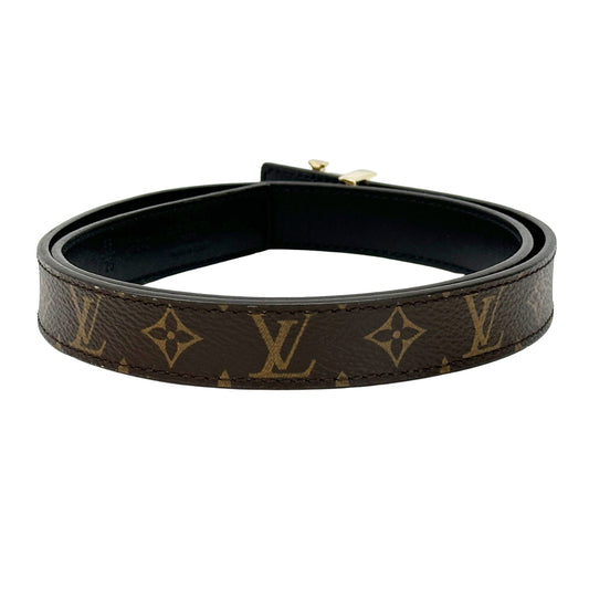 LOUIS VUITTON ルイ・ヴィトン ベルト・LVアイコニック 20MM ベルト モノグラム ブラウン ブラック M0431 モノグラムキャンバス レディース 【中古】