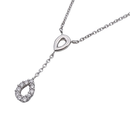 VENDOME ヴァンドーム ネックレス PT850 PT900 プラチナ ダイヤモンド シルバー レディース 磨き済み 【中古】