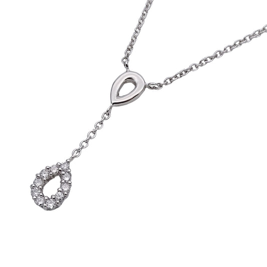 VENDOME ヴァンドーム ネックレス PT850 PT900 プラチナ ダイヤモンド シルバー レディース 磨き済み 【中古】