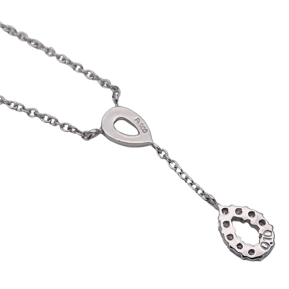 VENDOME ヴァンドーム ネックレス PT850 PT900 プラチナ ダイヤモンド シルバー レディース 磨き済み 【中古】