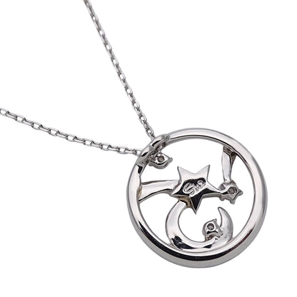 STAR JEWELRY スタージュエリー ネックレス PT950 ダイヤモンド プラチナ シルバー レディース 磨き済み 【中古】