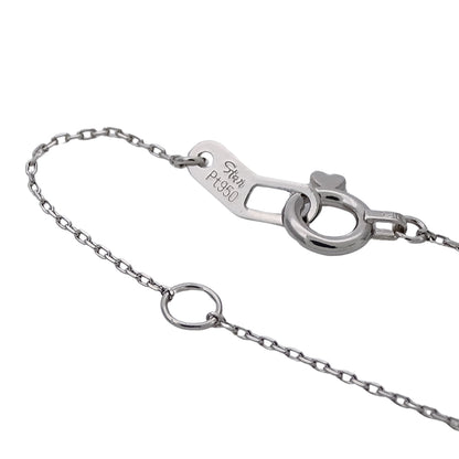 STAR JEWELRY スタージュエリー ネックレス PT950 ダイヤモンド プラチナ シルバー レディース 磨き済み 【中古】