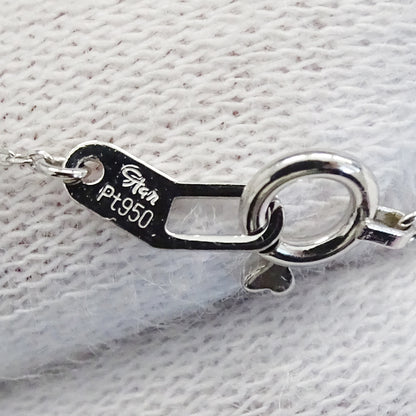 STAR JEWELRY スタージュエリー ネックレス PT950 ダイヤモンド プラチナ シルバー レディース 磨き済み 【中古】