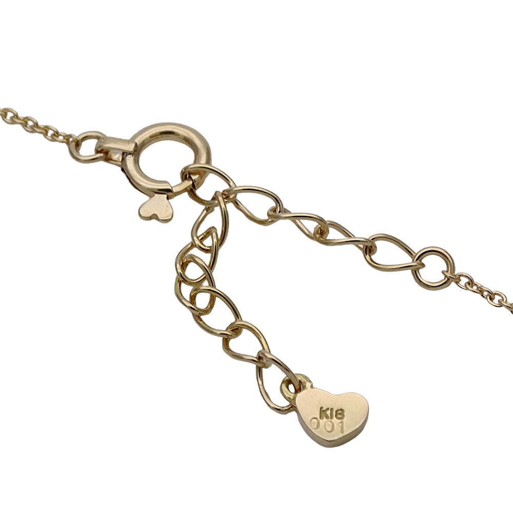 STAR JEWELRY スタージュエリー Kiss ｍe ネックレス K18YG イエローゴールド ダイヤモンド レディース 磨き済み 【中古】