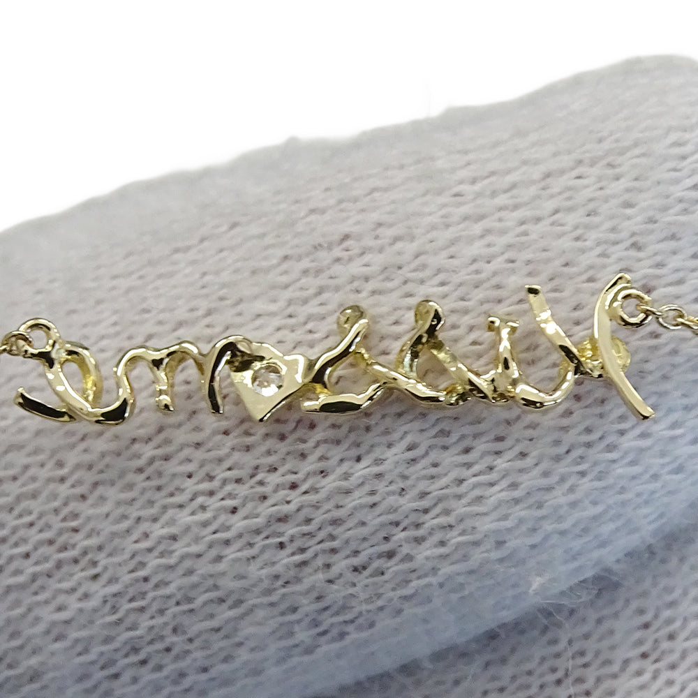STAR JEWELRY スタージュエリー Kiss ｍe ネックレス K18YG イエローゴールド ダイヤモンド レディース 磨き済み 【中古】