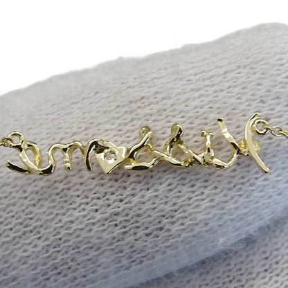 STAR JEWELRY スタージュエリー Kiss ｍe ネックレス K18YG イエローゴールド ダイヤモンド レディース 磨き済み 【中古】