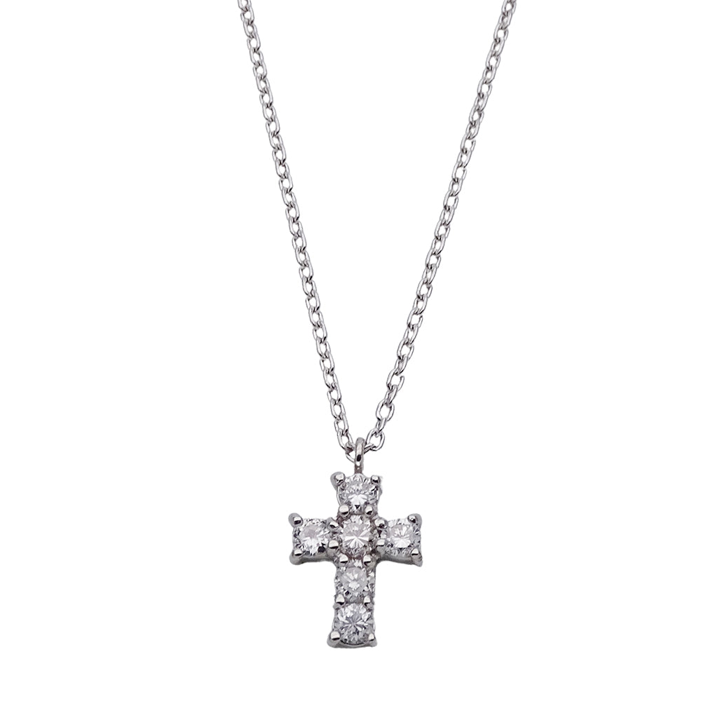 VENDOME ヴァンドーム クロス ネックレス PT900 PT850 プラチナ ダイヤモンド シルバー レディース 磨き済み 【中古】