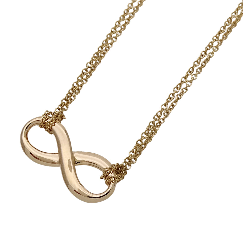 TIFFANY&Co. ティファニー インフィニティ ∞ ネックレス 750PG ピンクゴールド レディース 磨き済み 【中古】