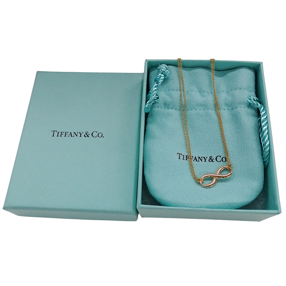 TIFFANY&Co. ティファニー インフィニティ ∞ ネックレス 750PG ピンクゴールド レディース 磨き済み 【中古】