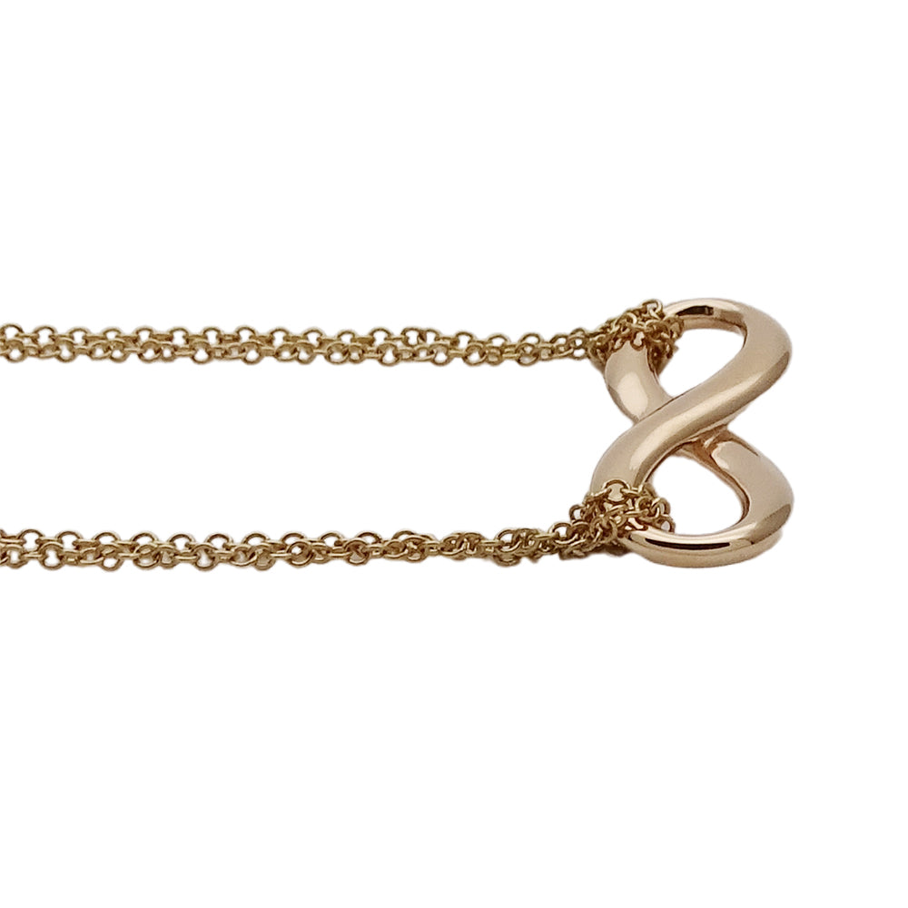TIFFANY&Co. ティファニー インフィニティ ∞ ネックレス 750PG ピンクゴールド レディース 磨き済み 【中古】
