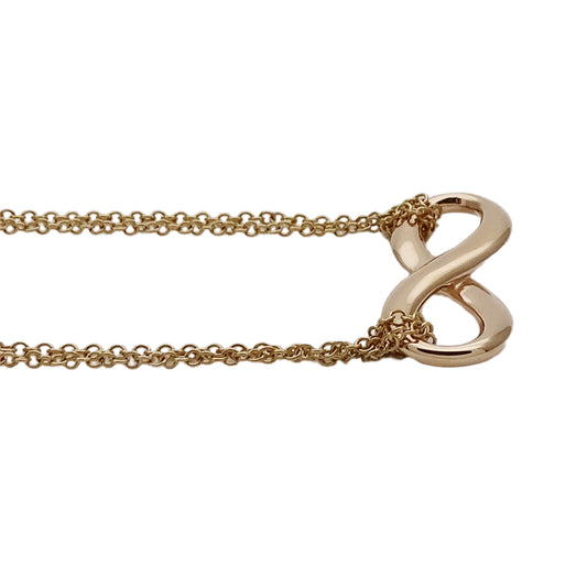 TIFFANY&Co. ティファニー インフィニティ ∞ ネックレス 750PG ピンクゴールド レディース 磨き済み 【中古】