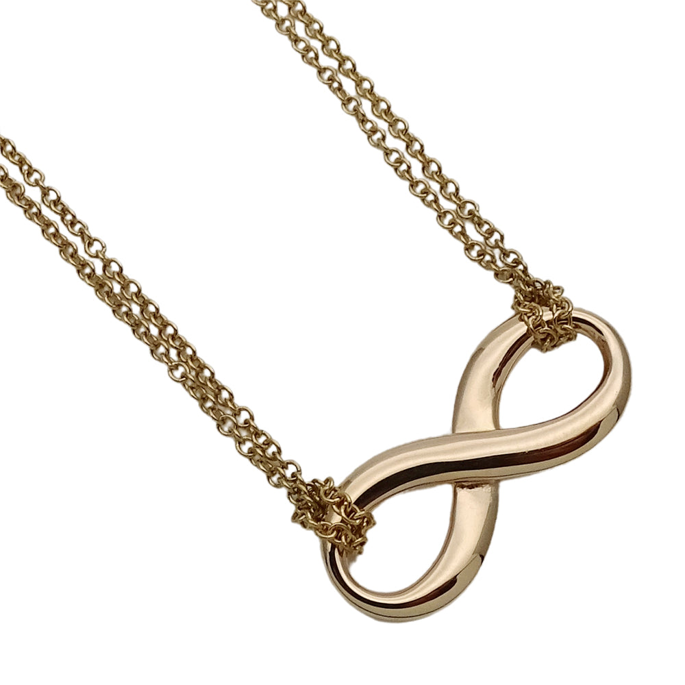 TIFFANY&Co. ティファニー インフィニティ ∞ ネックレス 750PG ピンクゴールド レディース 磨き済み 【中古】