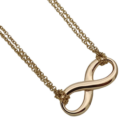 TIFFANY&Co. ティファニー インフィニティ ∞ ネックレス 750PG ピンクゴールド レディース 磨き済み 【中古】
