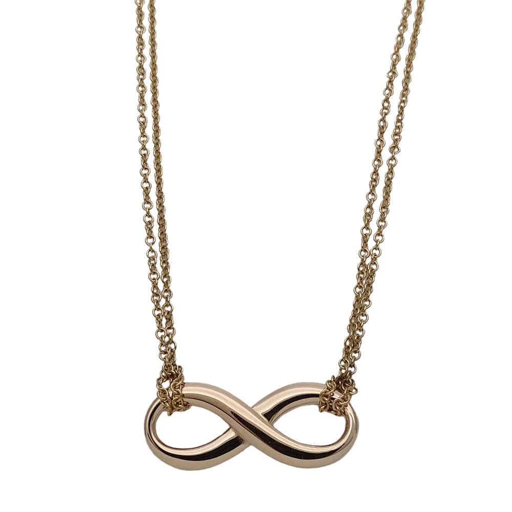 TIFFANY&Co. ティファニー インフィニティ ∞ ネックレス 750PG ピンクゴールド レディース 磨き済み 【中古】