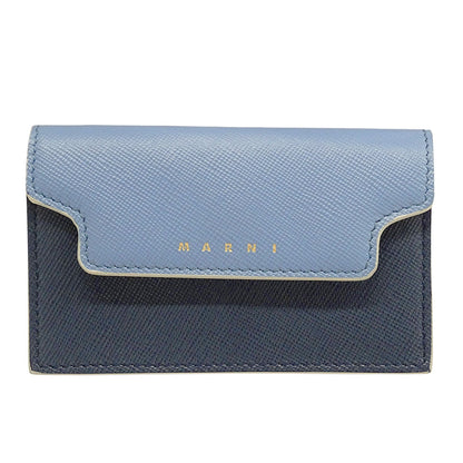 MARNI マルニ カードケース ブルー レザー レディース 【中古】