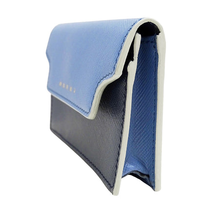 MARNI マルニ カードケース ブルー レザー レディース 【中古】