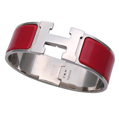 HERMES エルメス バングル クリック・クラシックH GP シルバー レッド レディース 【中古】