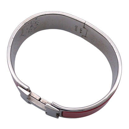 HERMES エルメス バングル クリック・クラシックH GP シルバー レッド レディース 【中古】