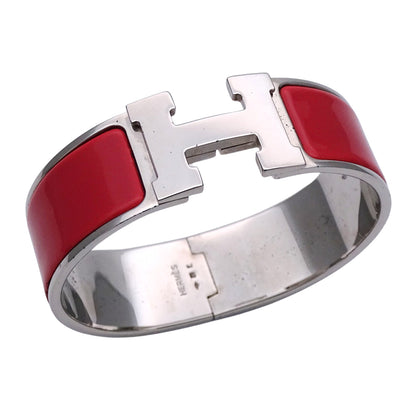 HERMES エルメス バングル クリック・クラシックH GP シルバー レッド レディース 【中古】