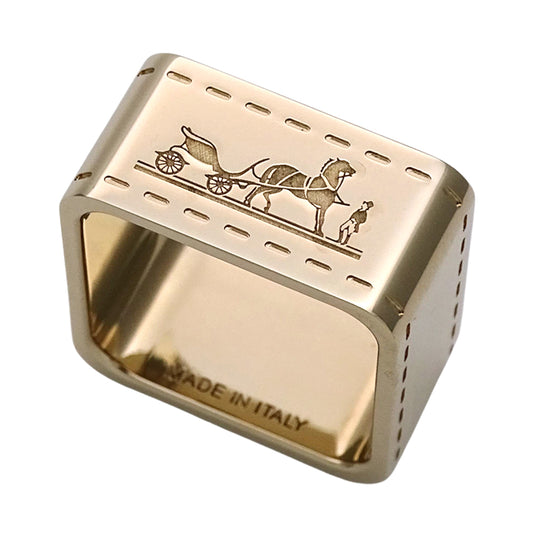 HERMES エルメス スカーフリング ボリュデュック メタル ゴールド レディース 【中古】