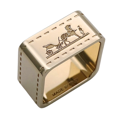 HERMES エルメス スカーフリング ボリュデュック メタル ゴールド レディース 【中古】