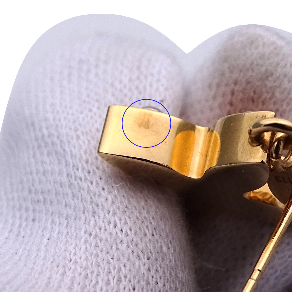 LOUIS VUITTON ルイ・ヴィトン ブックルドレイユ ラブレターズ ピアス メタル ゴールド シルバー レディース M67077 【中古】