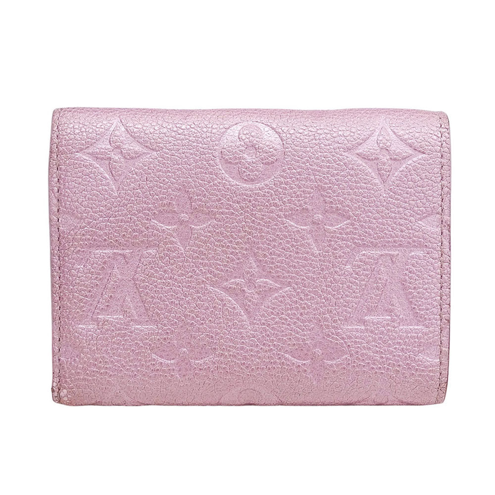 LOUIS VUITTON ルイ・ヴィトン ポルトフォイユ・ヴィクトリーヌ 三つ折り財布 アンプラント ピンク M82343 モノグラムアンプラント レディース 【中古】