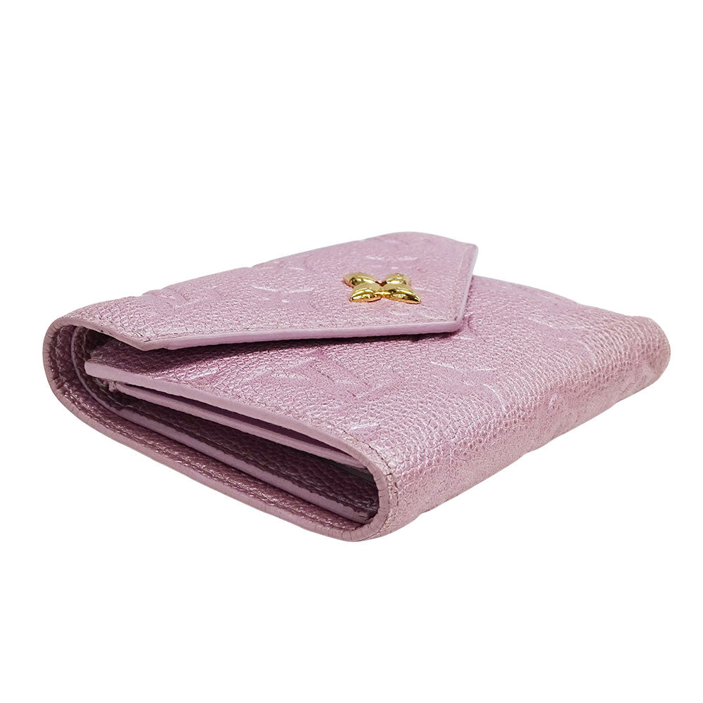 LOUIS VUITTON ルイ・ヴィトン ポルトフォイユ・ヴィクトリーヌ 三つ折り財布 アンプラント ピンク M82343 モノグラムアンプラント レディース 【中古】