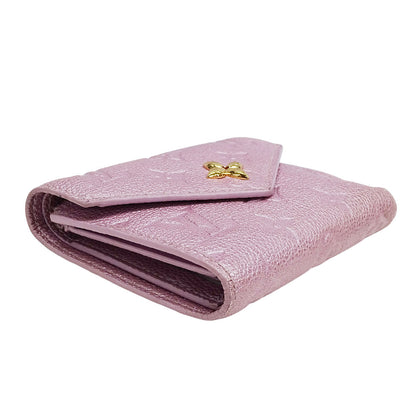 LOUIS VUITTON ルイ・ヴィトン ポルトフォイユ・ヴィクトリーヌ 三つ折り財布 アンプラント ピンク M82343 モノグラムアンプラント レディース 【中古】