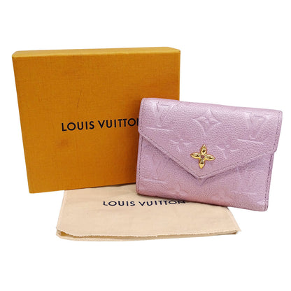 LOUIS VUITTON ルイ・ヴィトン ポルトフォイユ・ヴィクトリーヌ 三つ折り財布 アンプラント ピンク M82343 モノグラムアンプラント レディース 【中古】