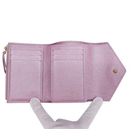 LOUIS VUITTON ルイ・ヴィトン ポルトフォイユ・ヴィクトリーヌ 三つ折り財布 アンプラント ピンク M82343 モノグラムアンプラント レディース 【中古】