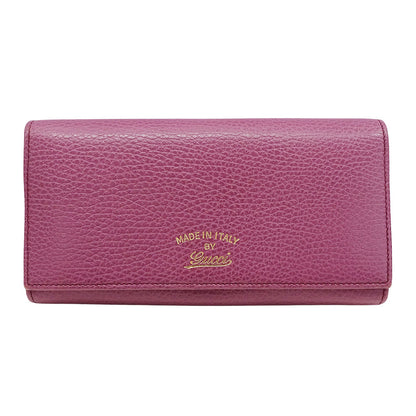 GUCCI グッチ コンチネンタルウォレット 長財布 スウィング パープル 354498 レザー レディース 【中古】